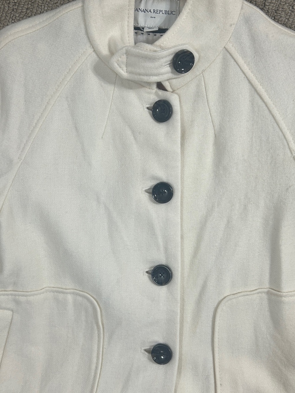 Banana Republic Cream Women's Jacket- Wool Blend